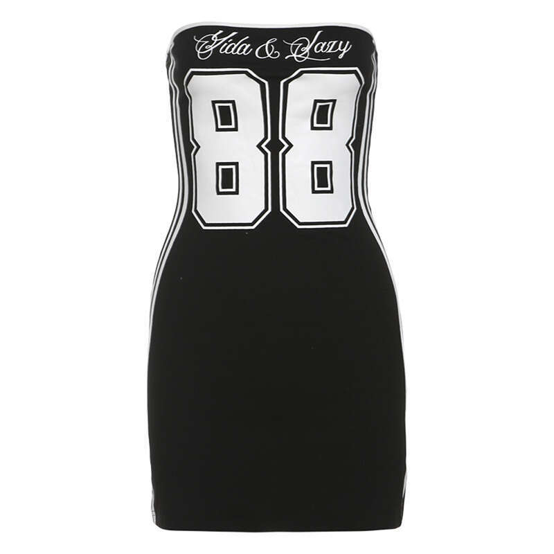 2025 Spring New Women's Solid Color Slim Fit High Waist Fashion Off-Shoulder Tube Dress 6bb