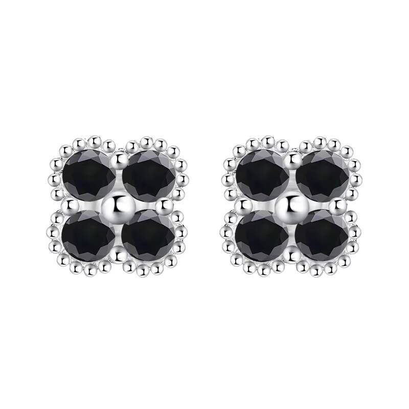 925 Sterling Silver Moissanite Earrings for Women High Quality and Simple Classic Four Leaf Clover Design