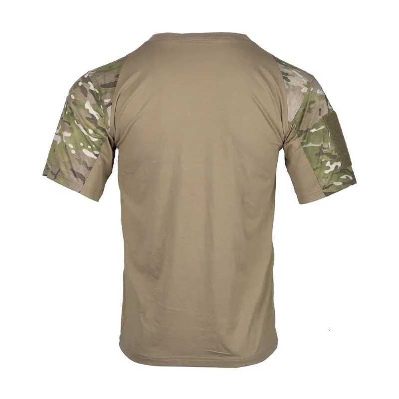 Mens Camouflage Printed T-shirt Tactical Combat Shirt Hunting Suit Top Sportswear Outdoor Breathable Camouflage T-shirt Y250724