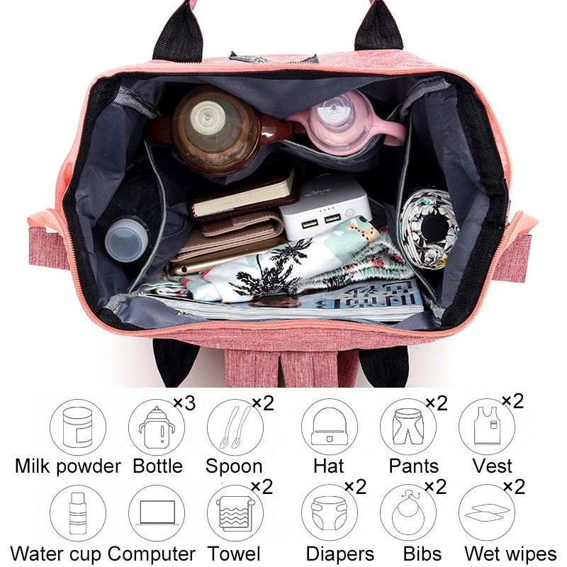 Nappy Backpack Diaper Bag Mummy Large Capacity Bags Mom Baby MultiFunction Waterproof Outdoor Travel for Care w250724