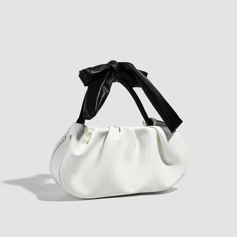 Fashionable and versatile bow fold crossbody bag hand-held cloud bag Y250725