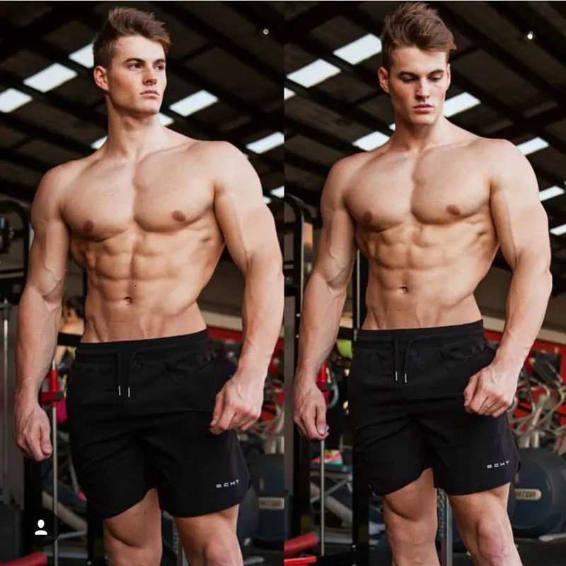 2023 New Men Gym Fitness Loose Shorts Bodybuilding Joggers Summer Quick-dry Cool Short Pants Male Casual Beach Brand Sweatpants W250724