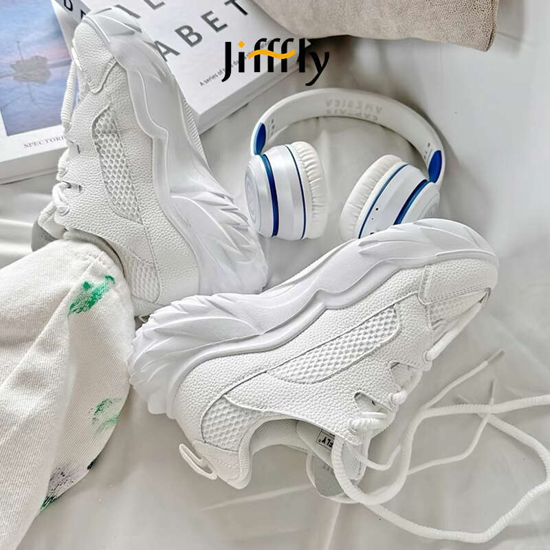 Jifffly Dad Sneakers Women's Autumn/Winter Collection - Classic White Vintage Style Couples' Athletic Shoes