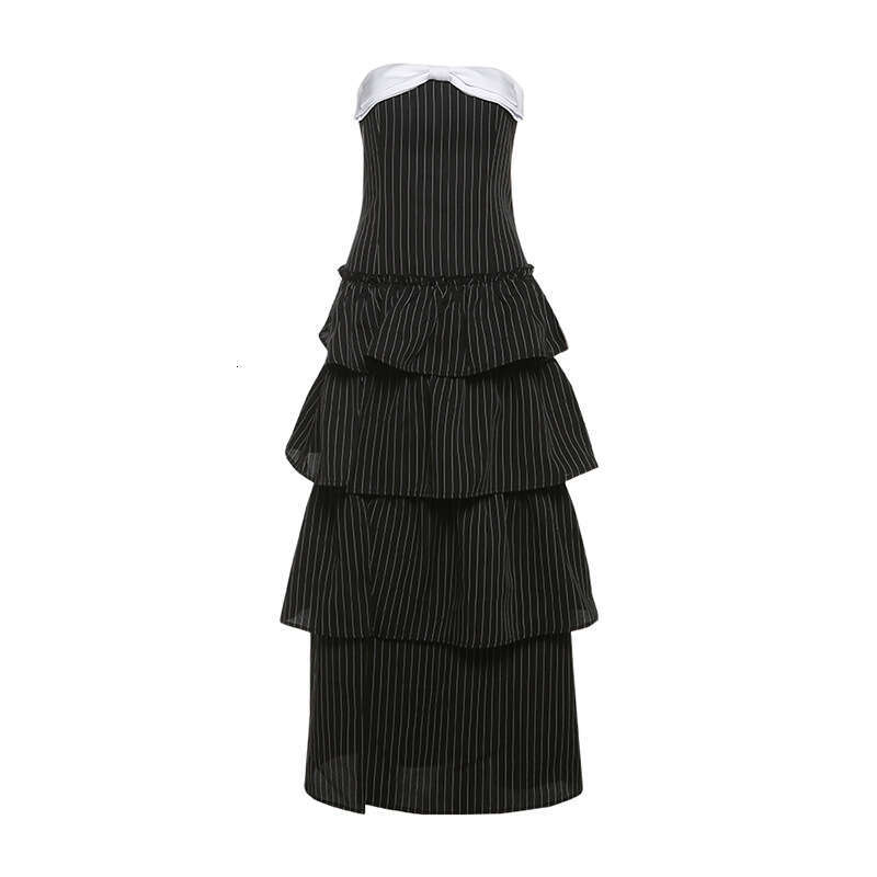2025 Spring New Women's Solid Color Slim High Waist Fashion Off-Shoulder Sleeveless Dress 31c
