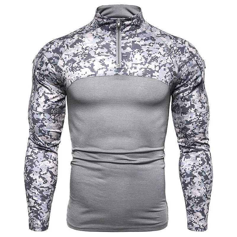 New fashion MENS tactical camouflage athletic shirts long sleeve military clothing combat shirt Y250724