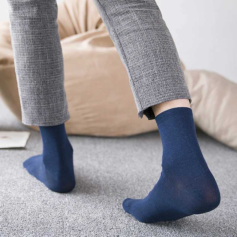 5 Pairs Men Socks Navy Colors Spring Autumn Solid Stripe Anchor Star Rudder Cotton Socks Business Casual Sport Socks Dropship X250725