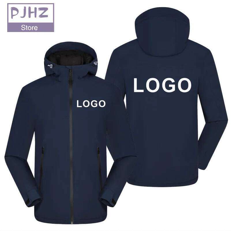Hiking Windproof Jacket Mountaineering Outdoor Camping Skiing Raincoat Waterproof Hooded Jackets Custom print embroidery