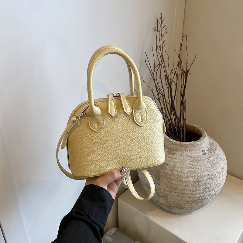 2025 Summer New Women's Crossbody Bag New Solid Color Elegant Shoulder Bag Lychee Pattern Handbag Shell Bag Summer New Women's Shoulder Bag 