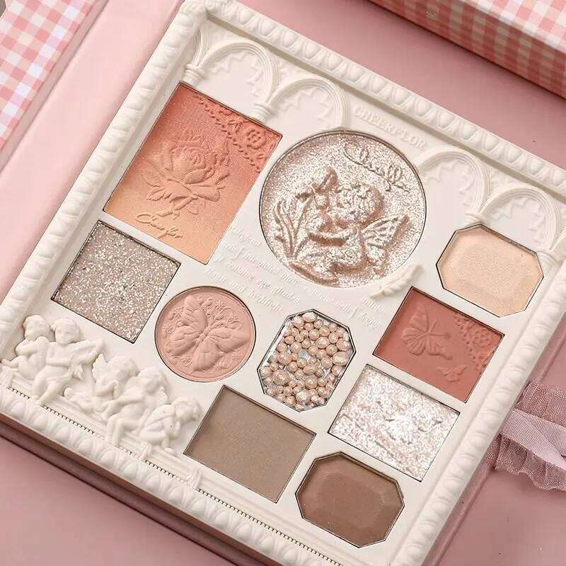 Cheerflor Angel Sculpting Eyeshadow Blush Highlighter Palette Waterproof Long Lasting Natural Makeup Look K Beauty Combo X250723 X250
