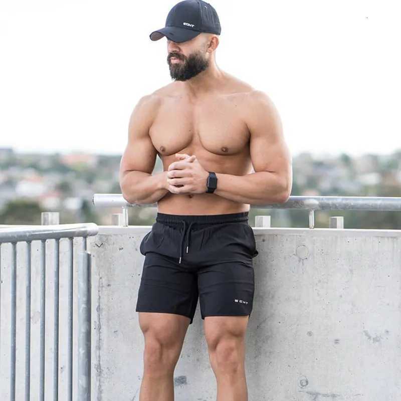 2023 New Men Gym Fitness Loose Shorts Bodybuilding Joggers Summer Quick-dry Cool Short Pants Male Casual Beach Brand Sweatpants W250724
