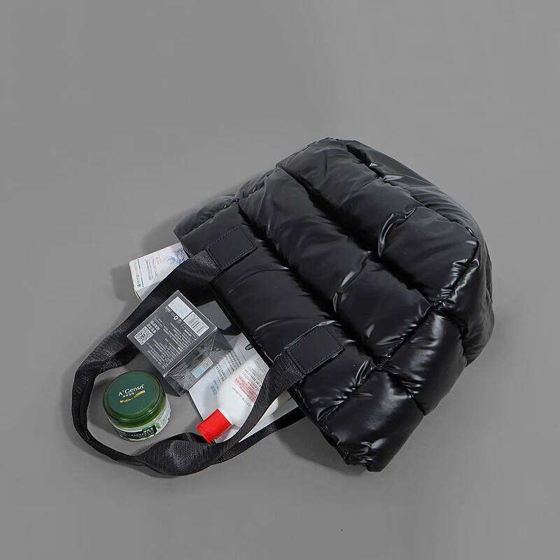 Cotton Filling Tote Designer Quilted Casual Handbag For Women Light Travel Shoulder Bag Fashion Crossbody Ladies Bags