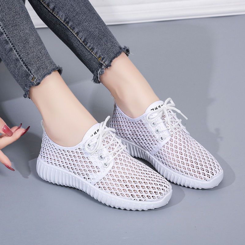 White Sneakers for Women, Breathable 2024 New Summer Mesh Thin Women's Versatile Hollow Casual Shoes, Mom's Choice ddmythur