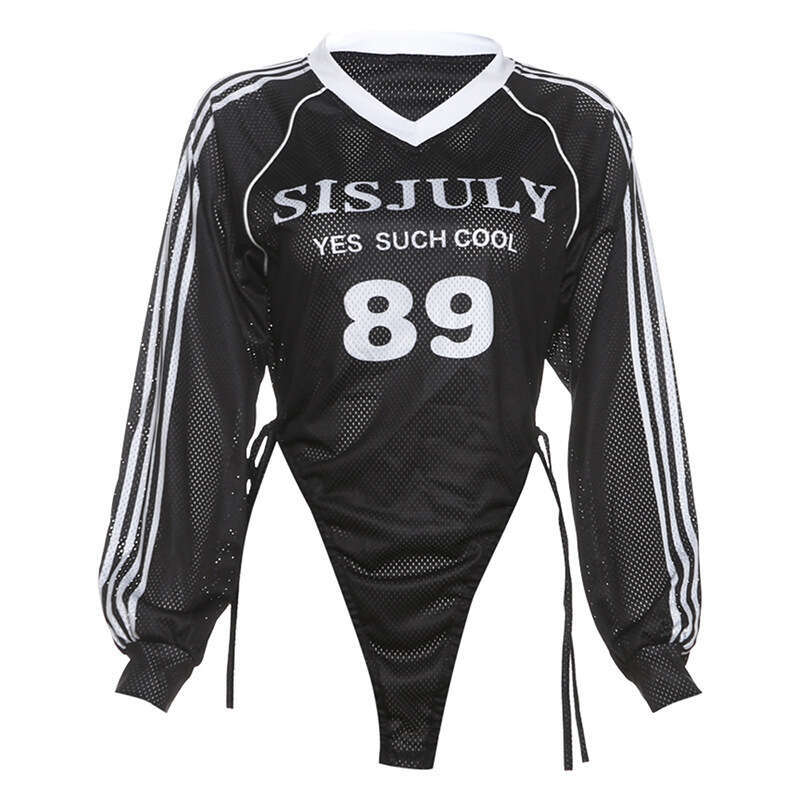 2024 Autumn New Women's Fashion Solid Color Slim Street Style V-Neck Long Sleeve Printed Top a5f