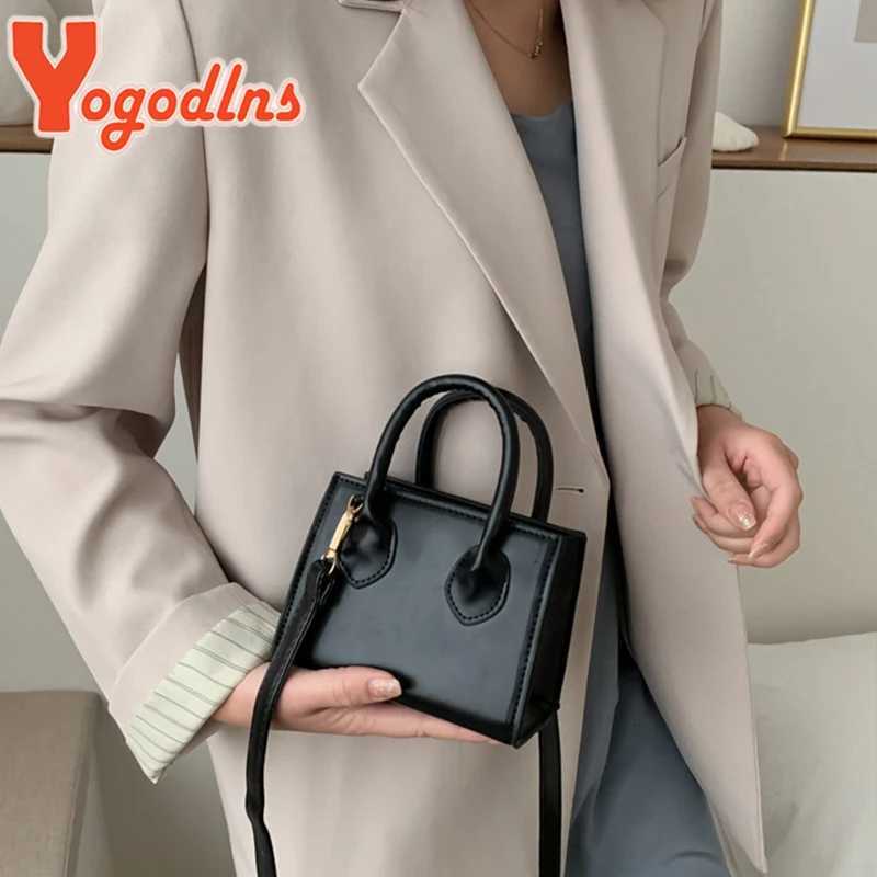 Yogodlns Vintage Mini Crossbody Bag Women PU Leather Small Messenger Bag Elegant Shoulder Bag Designer Handbag Casual Lady Purse Y250725