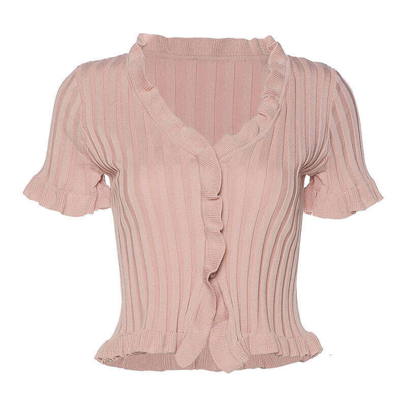 2020 Summer Fashion Women's V-Neck Sexy Crop Top Versatile T-Shirt 2ae