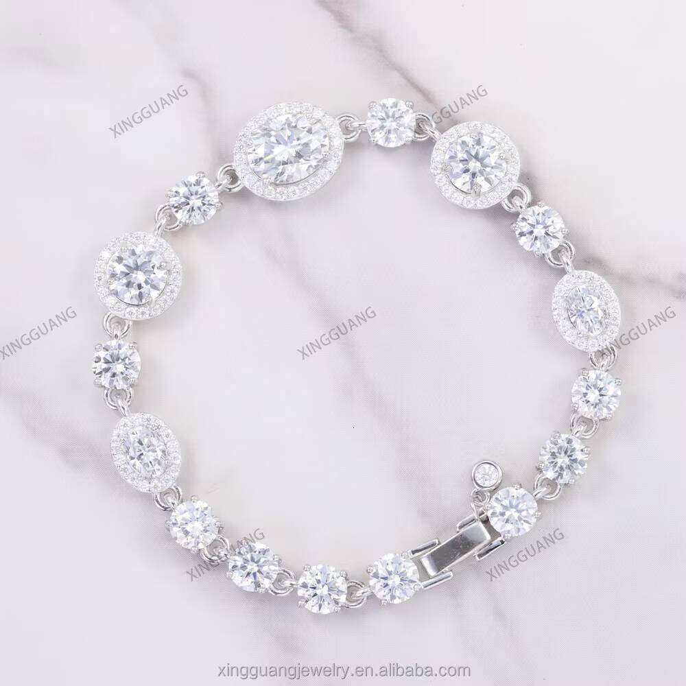XG New Arrived Sier Plated Gold Vvs Moissanite Pass Dia test Fine Jewelry Bracelets Bangles Women Men