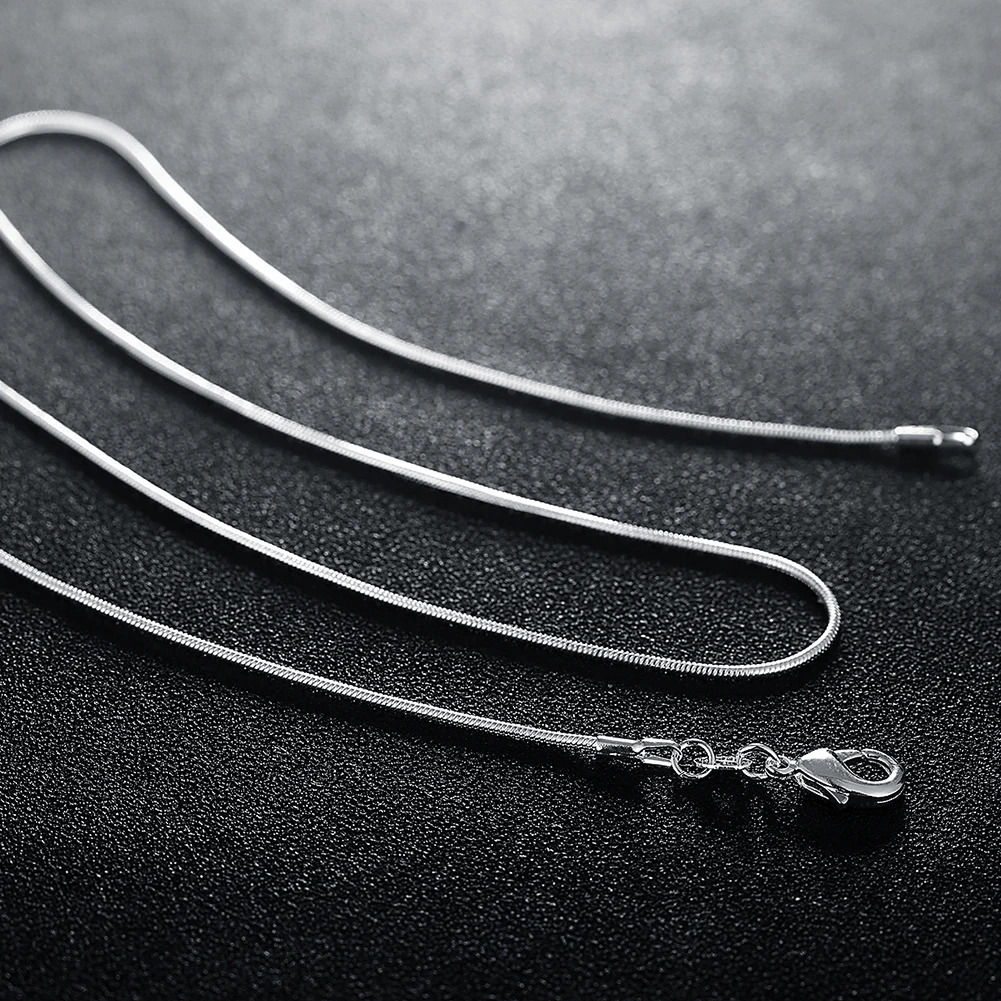 10PCS LOT Wholesale 925 Sterling Silver 1618202224262830 Inch 1mm Snake Chain Necklace For Woman Man Fashion Jewelry 250716