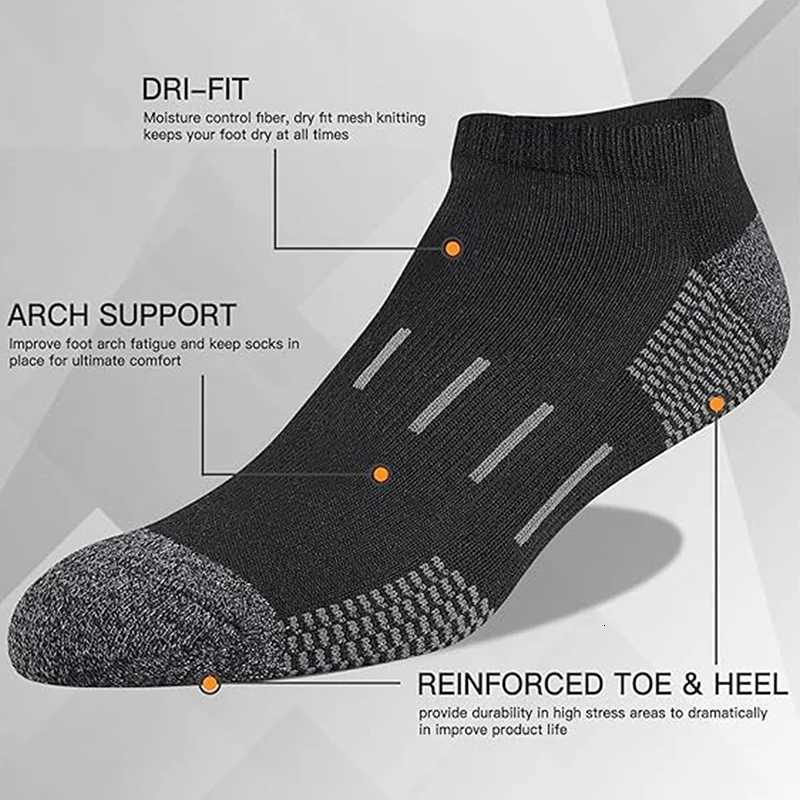 12 Pairs/Lot Men Sport Socks Breathable Outdoor Running Thickened Buffer Basketball Socks Cotton Training Short Tube Socks For Men X250725