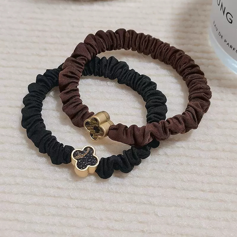 Exquisite small intestine headband, high elasticity, durable rubber band, women's hair tie rope headband, fashionable temperament, tied ponytail 