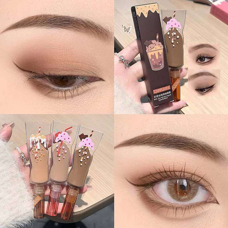 Toothpaste Shaped Liquid Cream Matte Milk Tea Color Contour Deepen Long Lasting Natural Eyeshadow Eye Makeup X250723 X250724