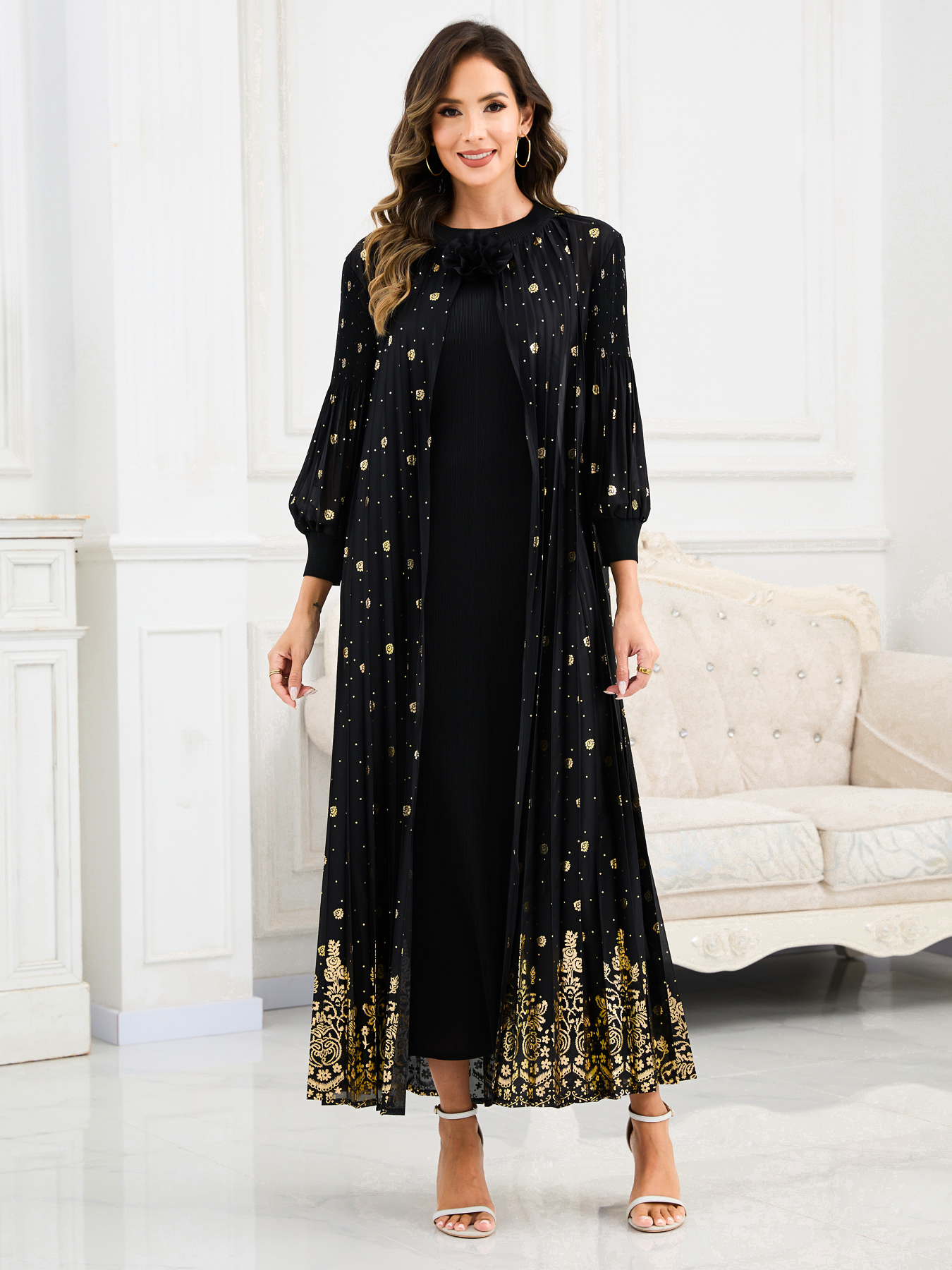 Women's Dresses Elegant Womens Evening Gown - Soft Satin Fabric with neck Design NZ002