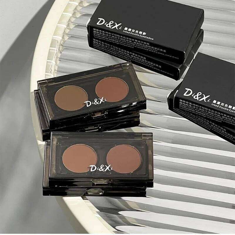 Mocha Two-color Palette Matte Low Saturation Grey Pink Eyeshadow Smoky Earth Color Daily Makeup Eye Shadow Powder X250724