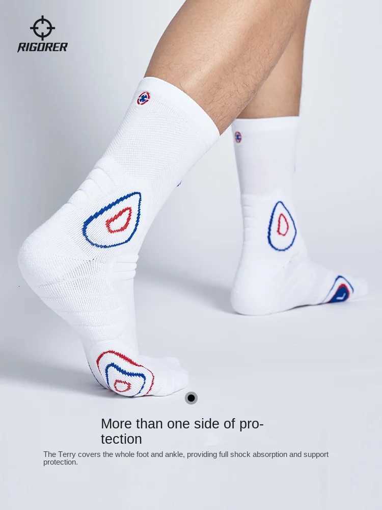 Rigor Er Basketball Socks Adult Actual Combat Reeves 1 Socks Mens Anti-Slip Bacteriostatic Thickened Sports Socks X250725