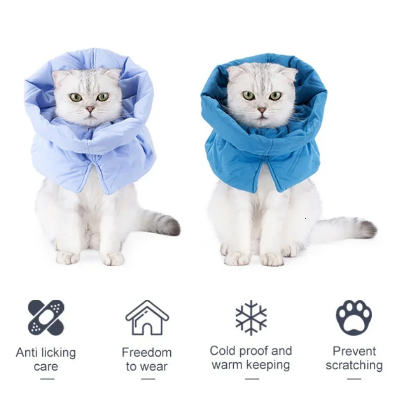 Cat Elizabethan Collar Healing Protective Collar Recovery Collar for After Surgery Adjustable Wound Healing Pet Neck Cone 250716