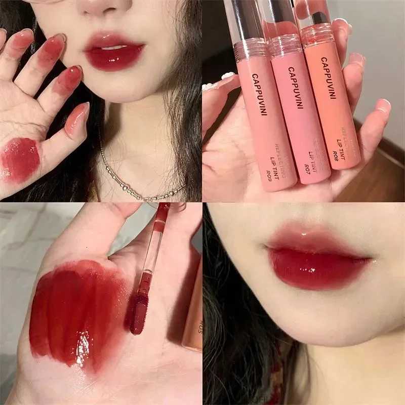 2024 New 6 Color Mirror Dyeing Lip Gloss Moisturizer Liquid Lipstick Waterproof Long Lasting Red Lip Tint Korean Makeup CosmeticXJ250724