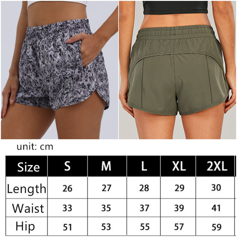 0160 Womens Yoga Outfits High Waist Shorts Exercise Short Pants Fitness Wear Girls Running Elastic Adult Gym Pants Sportswear Drawsting Lined