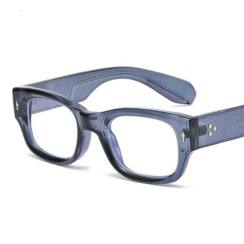 New Square Men Glasses Frame Luxury Brand Celebrity Transparent Computer Anti Blue Light Eyeglasses Frames Vintage Eyewear S250725