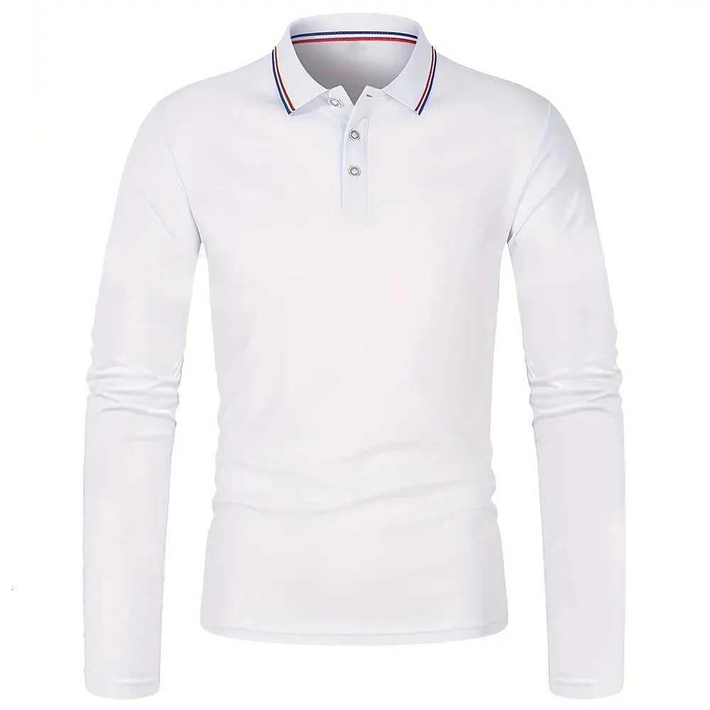 Mens Spring and Autumn Casual Breathable Comfortable Polo Shirt Hot Selling Fashion Mens Business Long Sleeve T-Shirt XJ250725