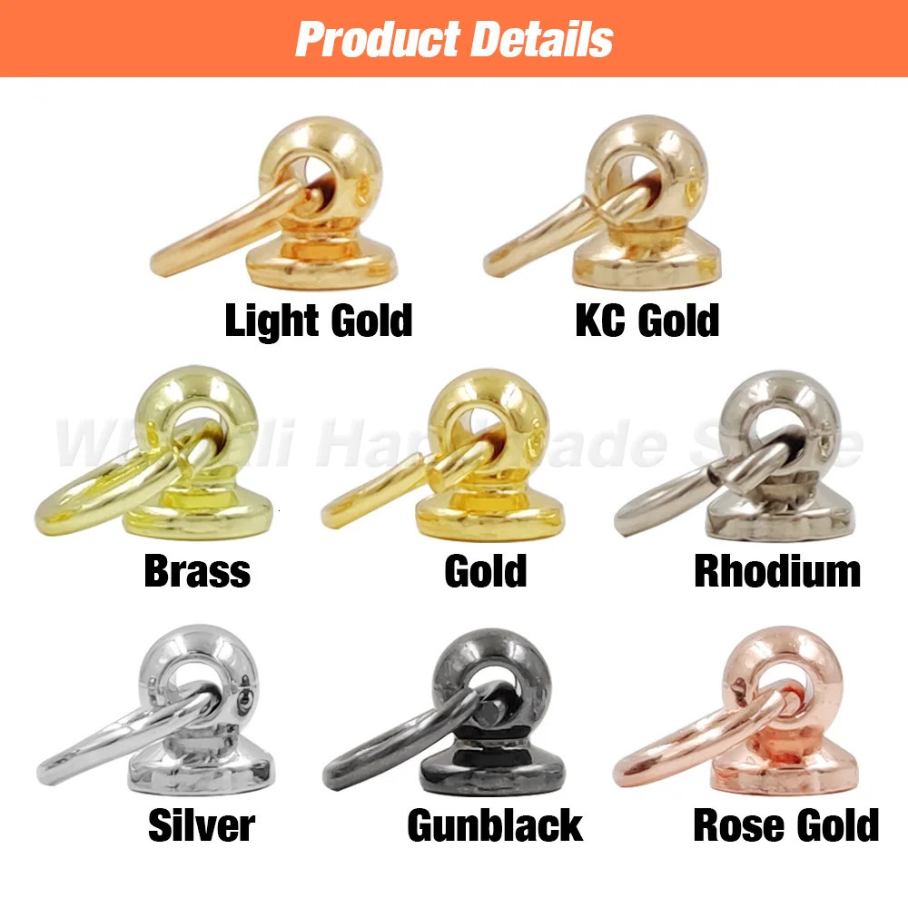 20set 7/8/10mm Metal O Ring Stud Chicago Screw Rivet Ball Post Screwback With For Leathercraft Phone Case Decoration Accessories 250723