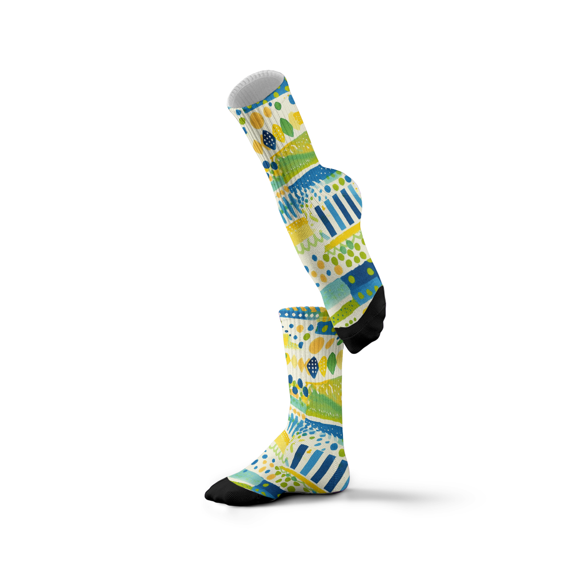Colorful Abstract Pattern Unisex Tube Designer Socks C087