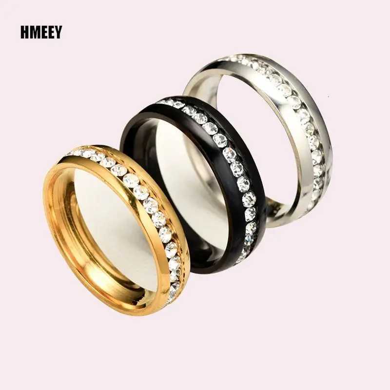 HMEEY new minimalist ultra-thin ring suitable for womens weddings bright cubic zirconia high-quality variable female finger ring jewelry W250417