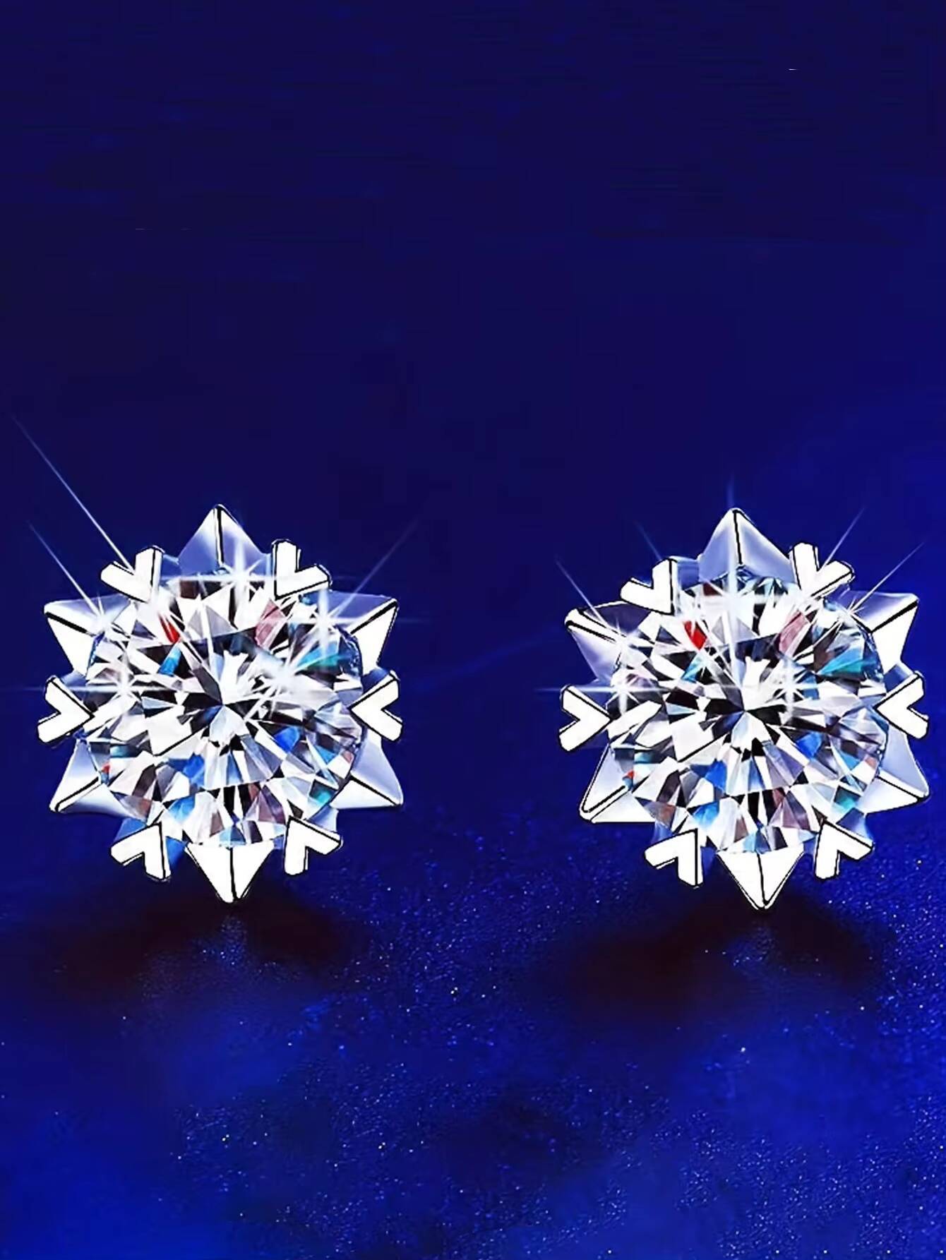 Fashionable Wholesale Moissanite Stud Earrings 925 Sterling Silver 0.5ct 1ct VVS Moissanite Earrings