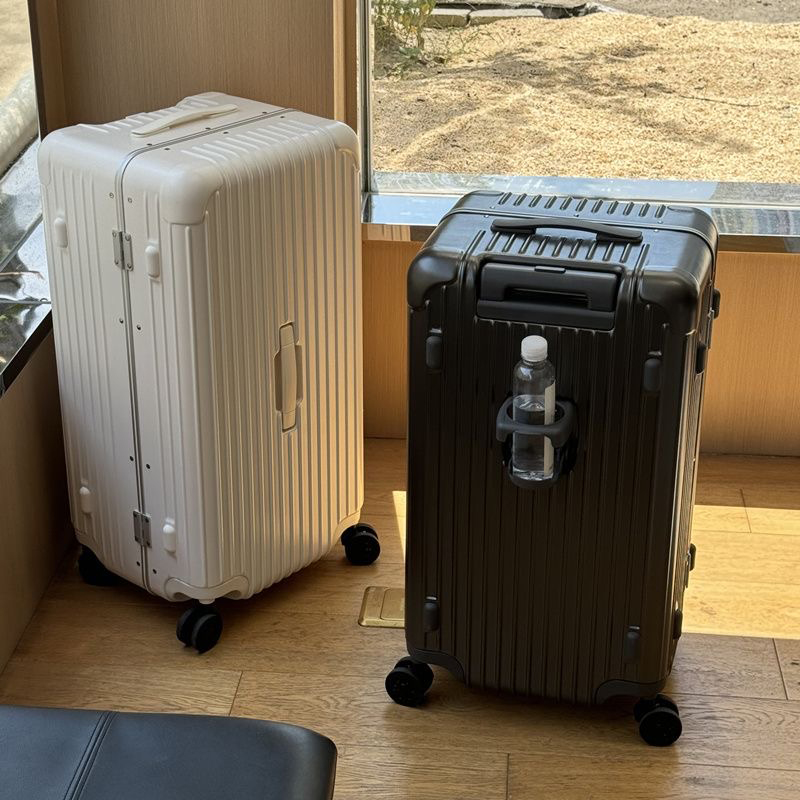 Designers Same Style Luggage Female Large Capacity Thickened Aluminum Frame Travel Box Male Student Pull Bar Password Box
