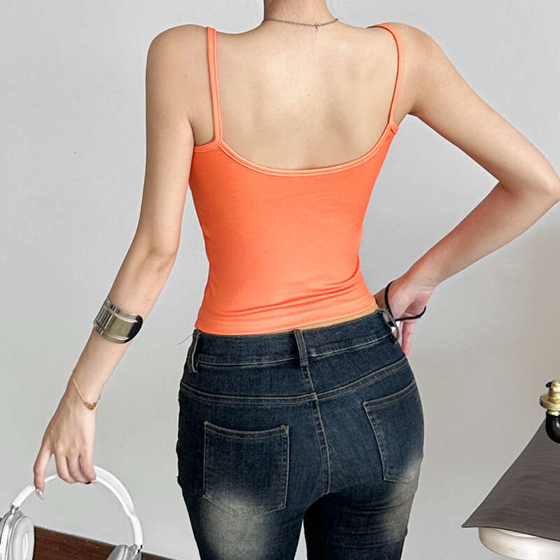 2025 Summer Hot Girl Design Sleeveless Sexy Slim Fit Versatile Printed Top for Women ef1