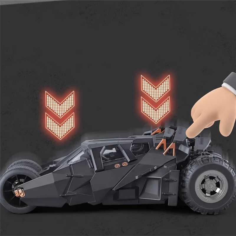 1/18 Classic Movie Car 2008 Batmobile Alloy Concept Bat Sports Car Model Diecast Metal Toy Race Car Model Sound Light Kids Gifts Z250724