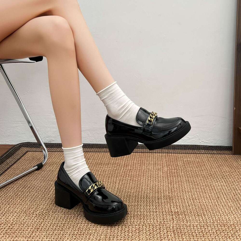 French Hepburn Small 2025 Summer New Thick-Soled Mary Jane Uniform Leather for Women College Style Women's Shoes