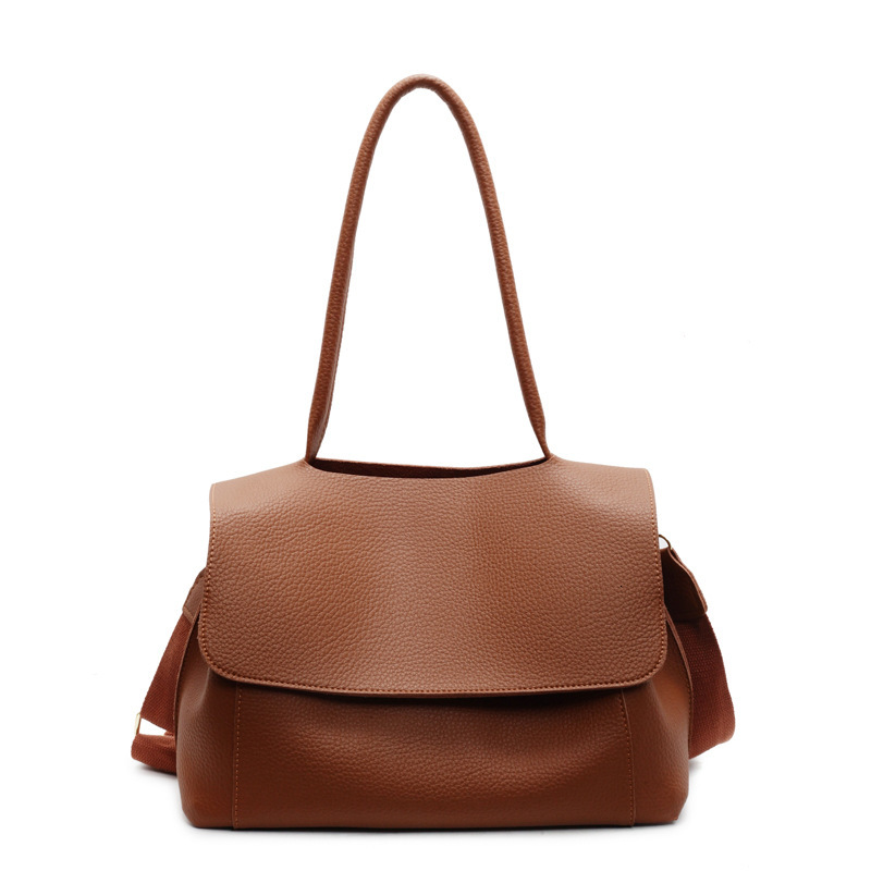 Summer New Women s Shoulder Bag New Large Capacity Handbag Flip Underarm Bag Summer New Women s Crossbody Bag New Lychee Pattern Designer Bag