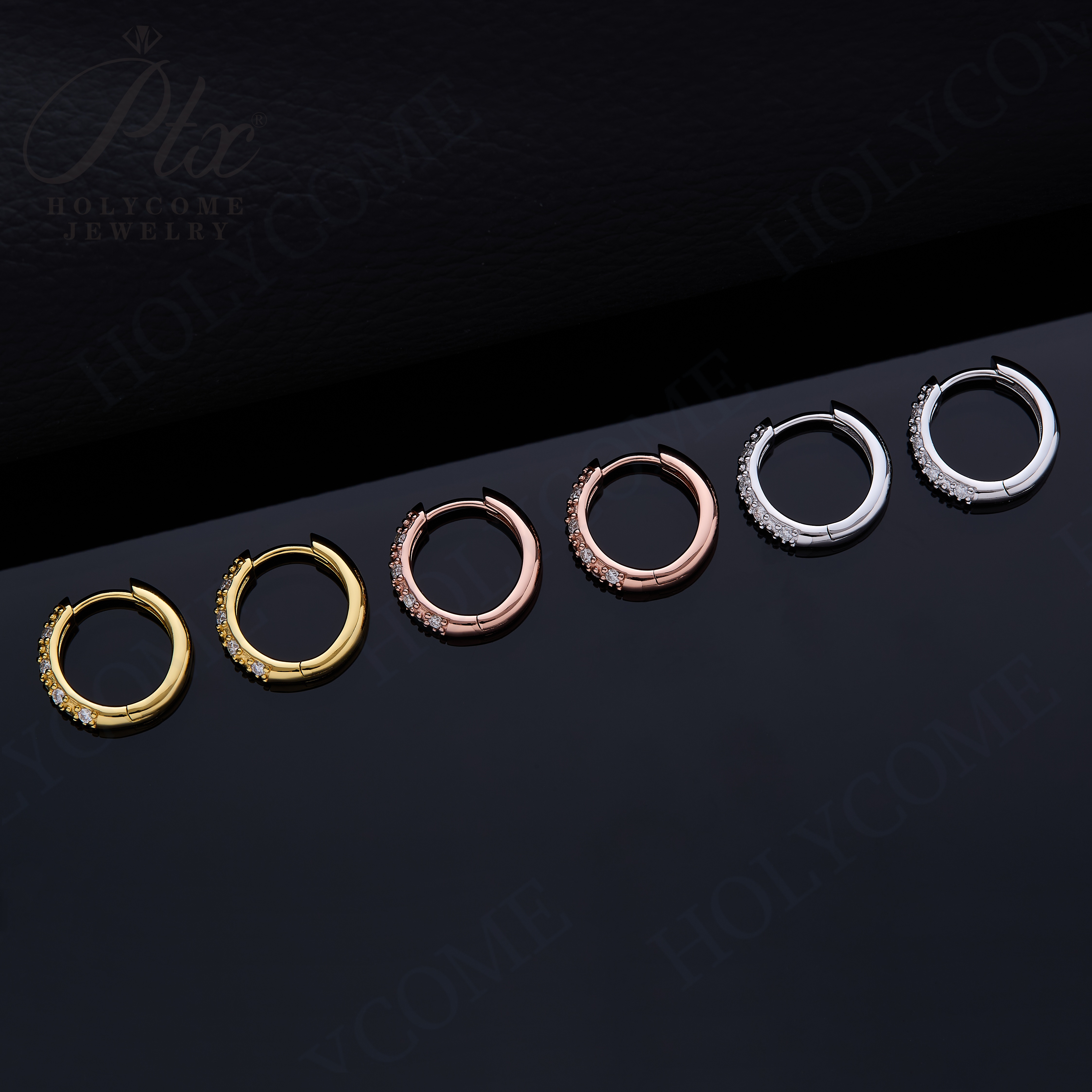 High Quality 925 Sterling Silver Ear Needle Fashion Hoop Earrings White Moissanite Luxury Women's Silver Earrings Wedding Daily Wear Jewelry Gift