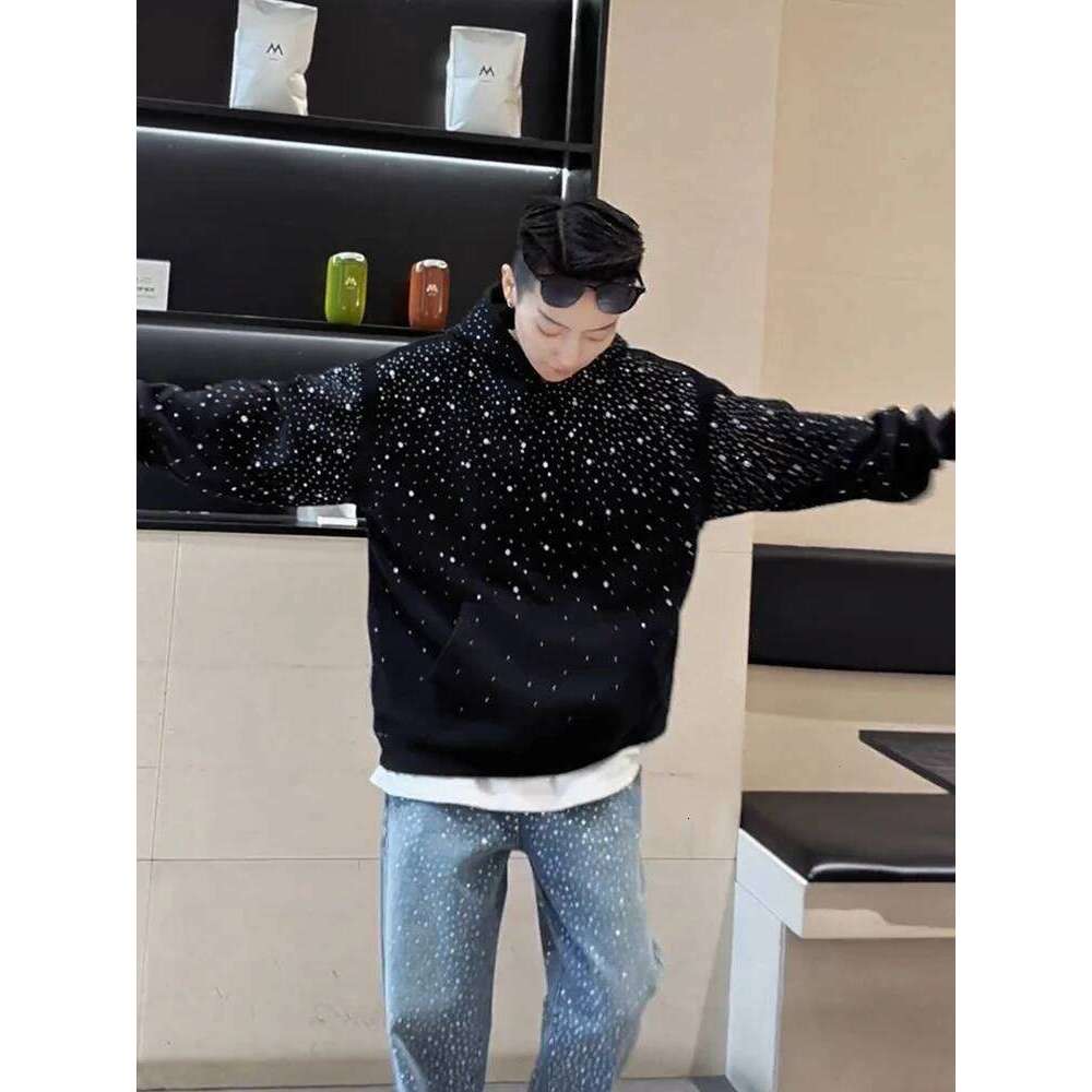 Men's 2025 Spring Autumn New Fashion Tops High-End Hoodies Jackets Babysbreath Hot Dia Shoulder Padded Hooded Sweatshirts