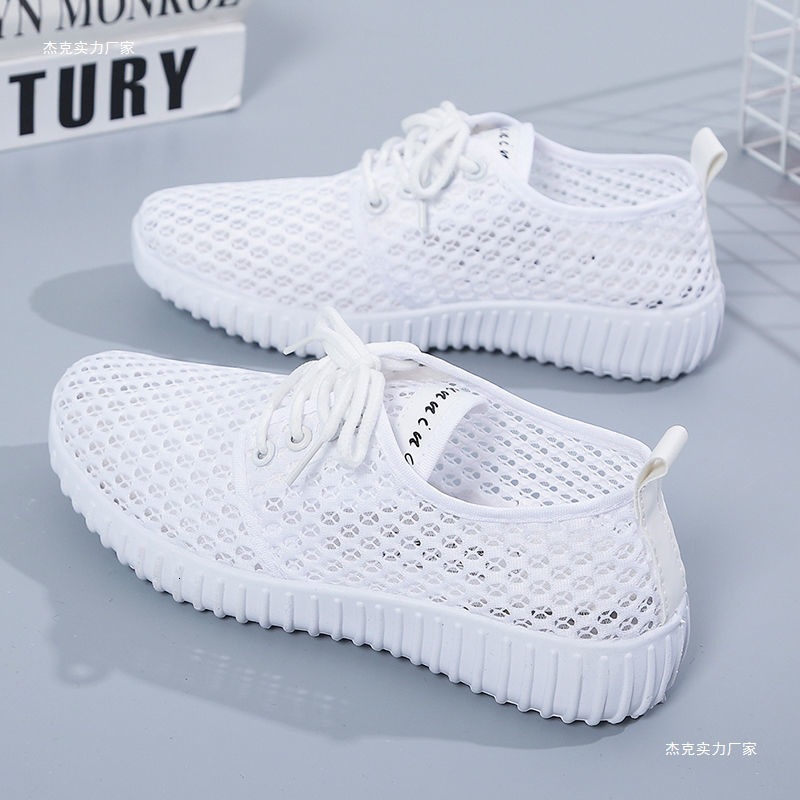 White Sneakers for Women, Breathable 2024 New Summer Mesh Thin Women's Versatile Hollow Casual Shoes, Mom's Choice ddmythur