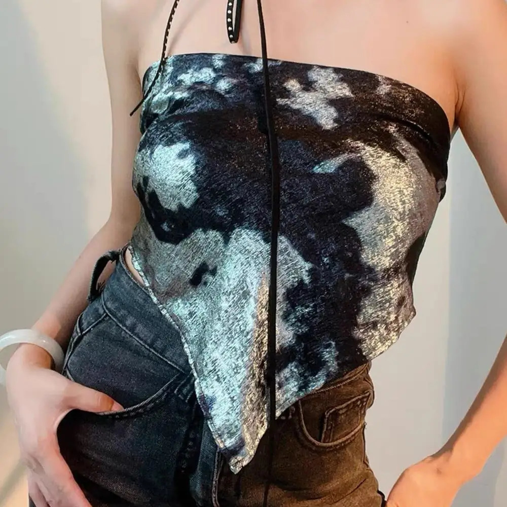 Y2K Liquid Silver Leopard Print Hair Scarf Punk Bandana Retro Head Band Versatile Headband Girls Hair Scarf Hair Accessories 250723