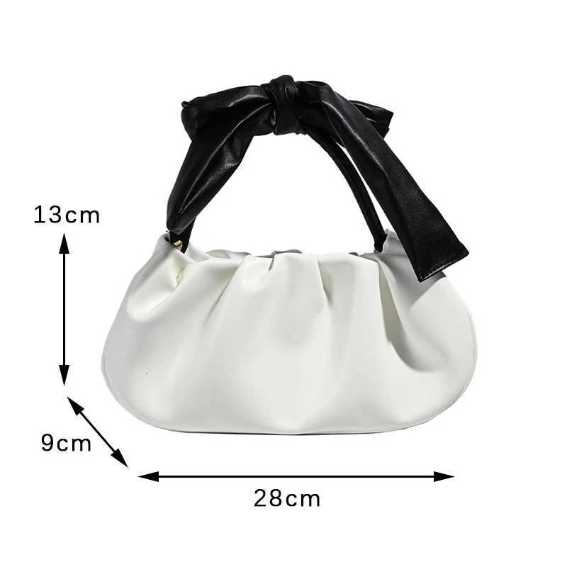 Fashionable and versatile bow fold crossbody bag hand-held cloud bag Y250725