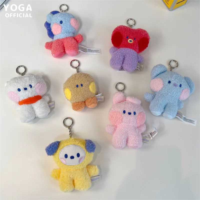 8cm Kawaii Bt21 Small Animal Mini Cooky Rj Tata Plush Keychain Knapsack Pendant Cartoon New Plush Doll Pendant Birthday Gift 250715
