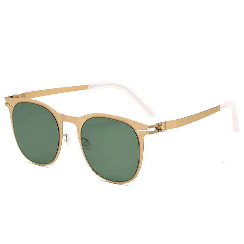 Top Quality Lightweight Stainless Steel Sunglasses Screwless Handmade for CALLUM Sun Glasses Men UV Protection Round Women