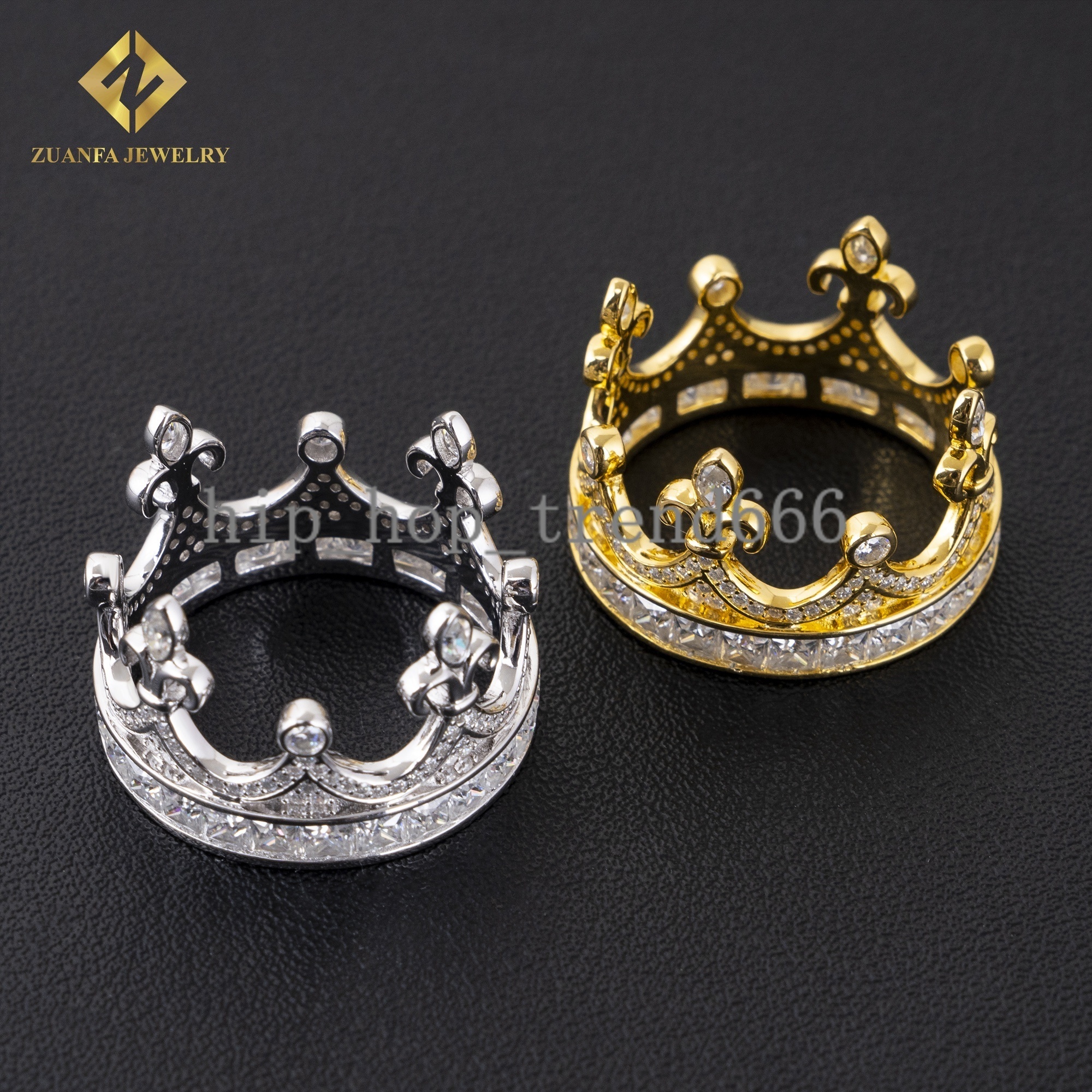 Luxury Style Women Engagement Rings Vvs Moissanite Sterling Silver 925 Wedding Crown Ring