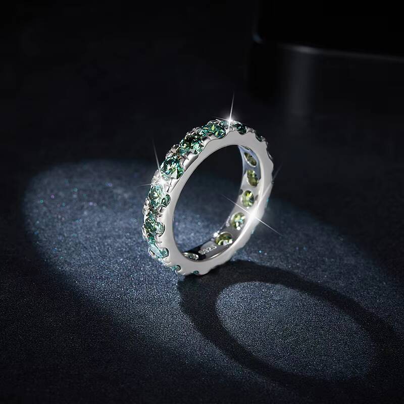 Hip Hop Moissanite Man Rings Round Black Moissanite Diamond Round Brilliant Cut Moissanite 925 Silver Ring